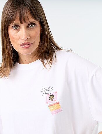 T-shirt oversize avec print au dos