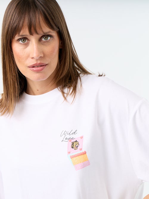 T-shirt oversize avec print au dos - Kiabi T-shirt oversize avec print au dos - Kiabi