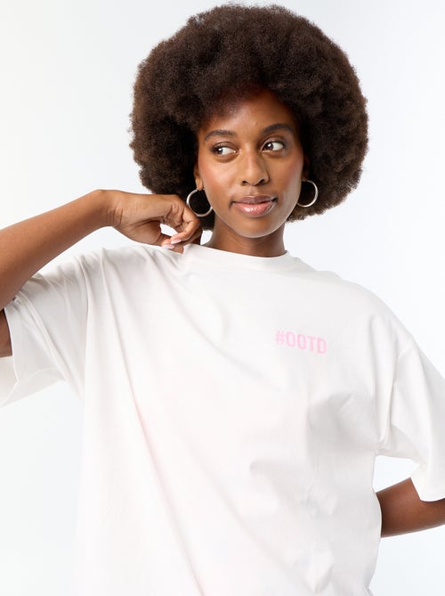 T-shirt oversize avec print au dos - Kiabi