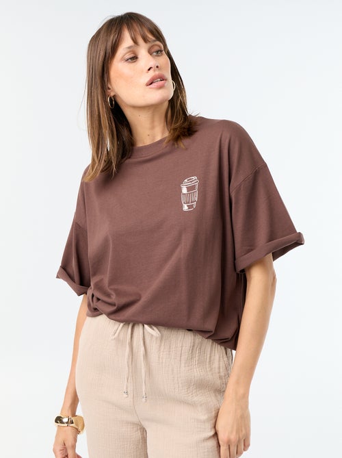 T-shirt oversize avec print au dos - Kiabi T-shirt oversize avec print au dos - Kiabi