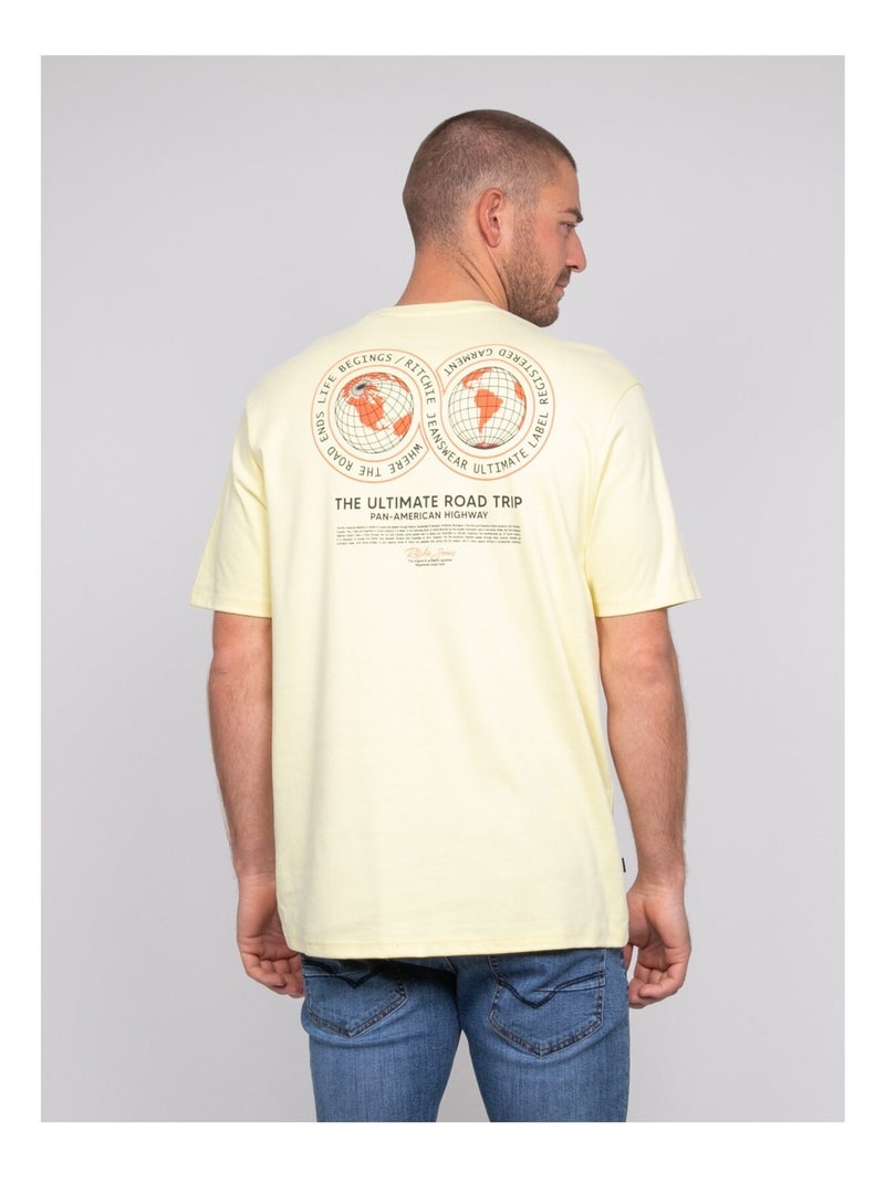 T-shirt oversize coton motifs naraditi Jaune - Kiabi