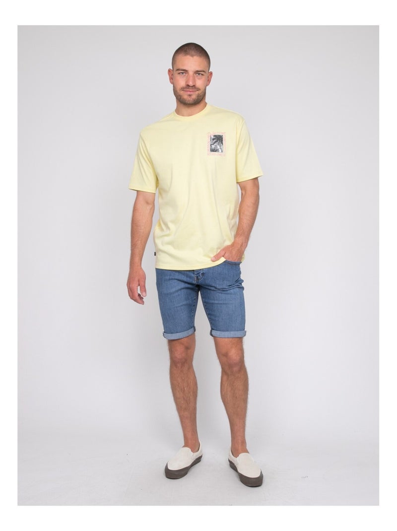 T-shirt oversize coton motifs nobora Jaune - Kiabi