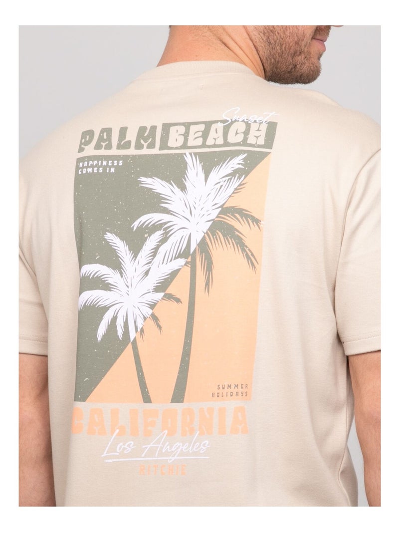 T-shirt oversize coton nahatol Beige - Kiabi