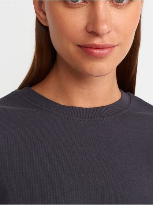 T-shirt oversize en coton à col rond dilvin - Kiabi