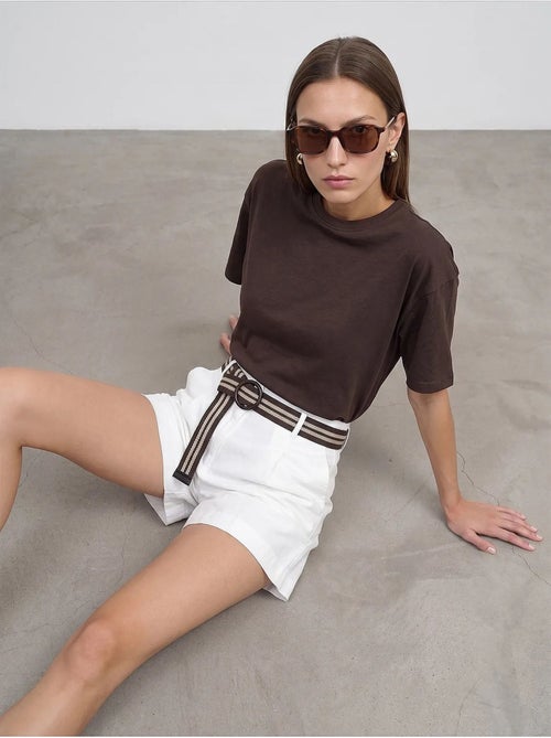 T-shirt oversize en coton à col rond dilvin - Kiabi T-shirt oversize en coton à col rond dilvin - Kiabi