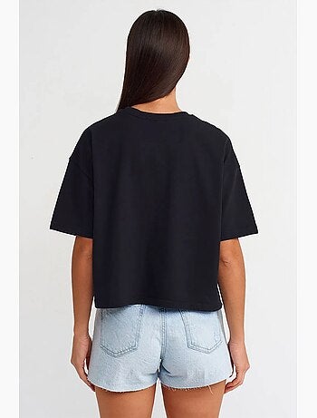 T-shirt oversize en coton à col rond dilvin