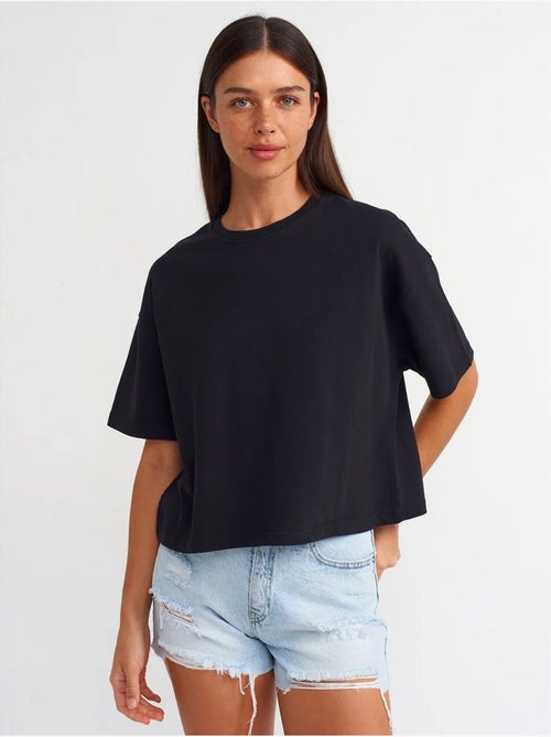 T-shirt oversize en coton à col rond dilvin - Kiabi T-shirt oversize en coton à col rond dilvin - Kiabi