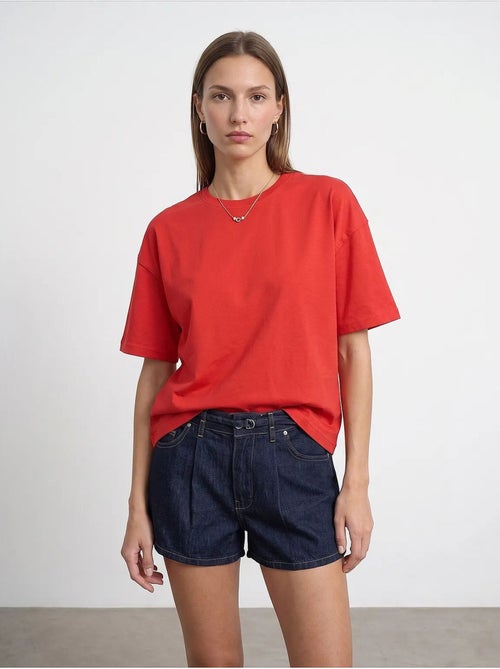 T-shirt oversize en coton à col rond dilvin - Kiabi T-shirt oversize en coton à col rond dilvin - Kiabi