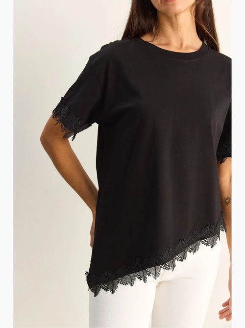 T-shirt oversize en coton à col rond lucci - Kiabi