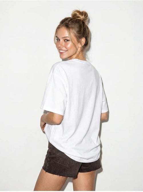 T-shirt oversize en coton à motif ethnique lucci - Kiabi