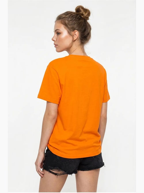 T-shirt oversize en coton avec broderie et col rond lucci - Kiabi T-shirt oversize en coton avec broderie et col rond lucci - Kiabi