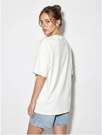 T-shirt oversize en coton avec étoile à sequins lucci
