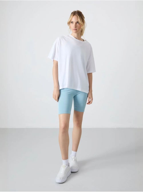 T-shirt oversize en coton et modal à col rond tommy - Kiabi T-shirt oversize en coton et modal à col rond tommy - Kiabi