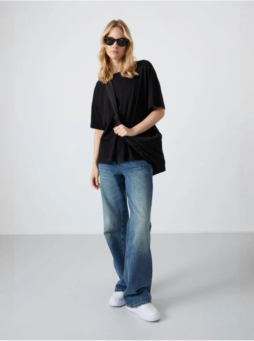 T-shirt oversize en coton et modal à col rond tommy - Kiabi T-shirt oversize en coton et modal à col rond tommy - Kiabi