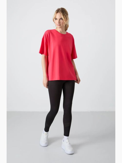 T-shirt oversize en coton et modal à col rond tommy - Kiabi T-shirt oversize en coton et modal à col rond tommy - Kiabi
