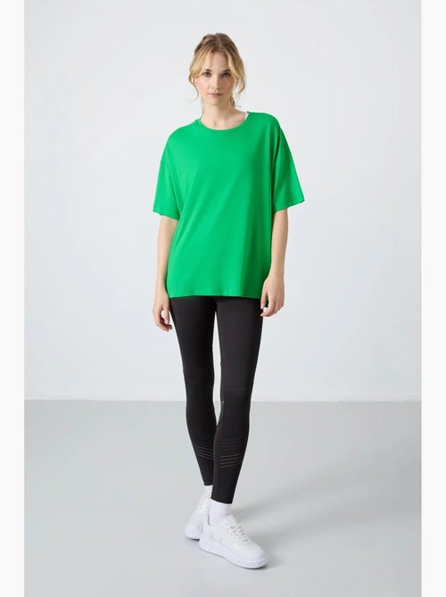 T-shirt oversize en coton et modal à col rond tommy - Kiabi T-shirt oversize en coton et modal à col rond tommy - Kiabi