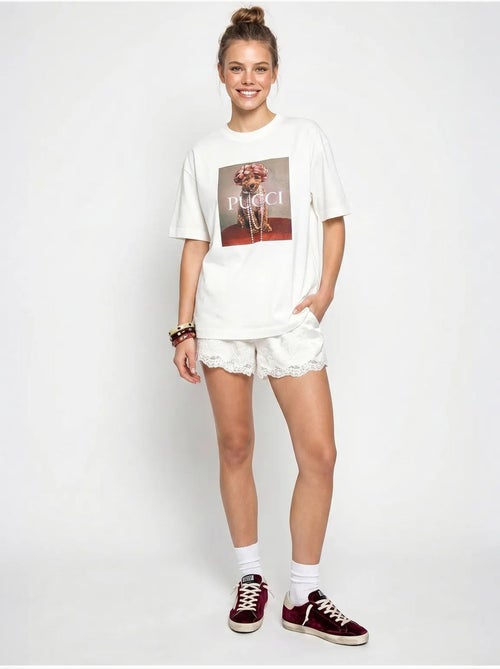 T-shirt oversize en coton imprimé lucci - Kiabi T-shirt oversize en coton imprimé lucci - Kiabi