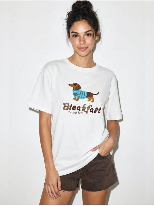 T-shirt oversize en jersey de coton imprimé lucci - Kiabi T-shirt oversize en jersey de coton imprimé lucci - Kiabi