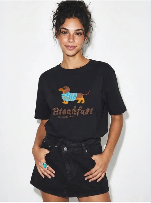T-shirt oversize en jersey de coton imprimé lucci - Kiabi