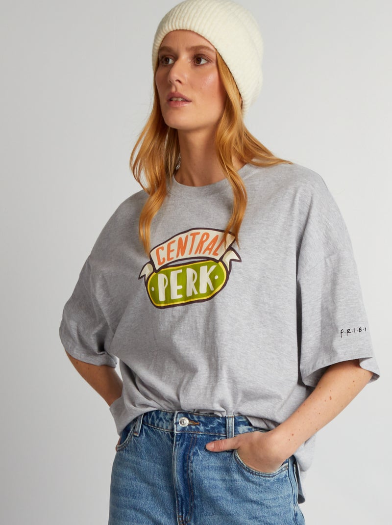 T-shirt oversize en jersey 'Friends' Gris - Kiabi