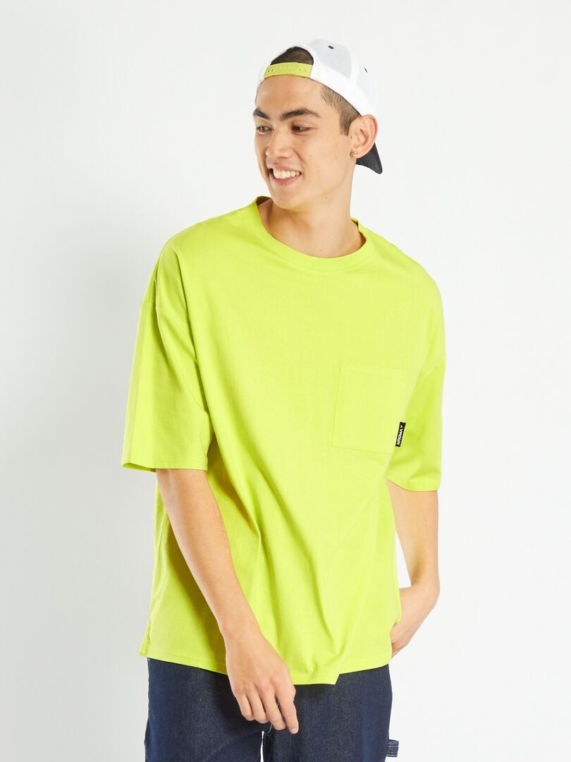T-shirt oversize en jersey Jaune - Kiabi