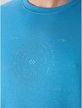 T-shirt oversize en mélange coton à col rond tommy