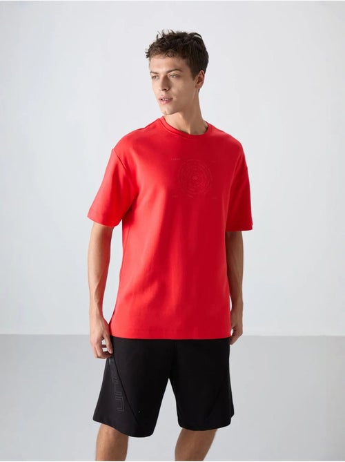 T-shirt oversize en mélange coton à col rond tommy - Kiabi T-shirt oversize en mélange coton à col rond tommy - Kiabi