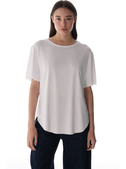 T-shirt oversize en modal à col rond penti - Kiabi T-shirt oversize en modal à col rond penti - Kiabi