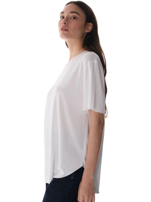 T-shirt oversize en modal à col rond penti - Kiabi T-shirt oversize en modal à col rond penti - Kiabi