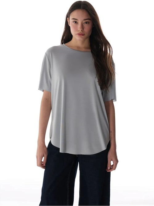 T-shirt oversize en modal à col rond penti - Kiabi T-shirt oversize en modal à col rond penti - Kiabi