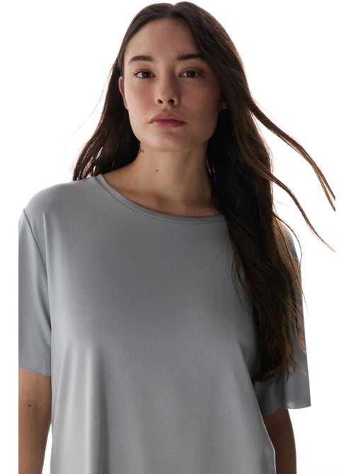 T-shirt oversize en modal à col rond penti - Kiabi T-shirt oversize en modal à col rond penti - Kiabi
