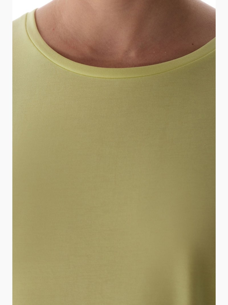 T-shirt oversize en modal à col rond penti Jaune citron - Kiabi