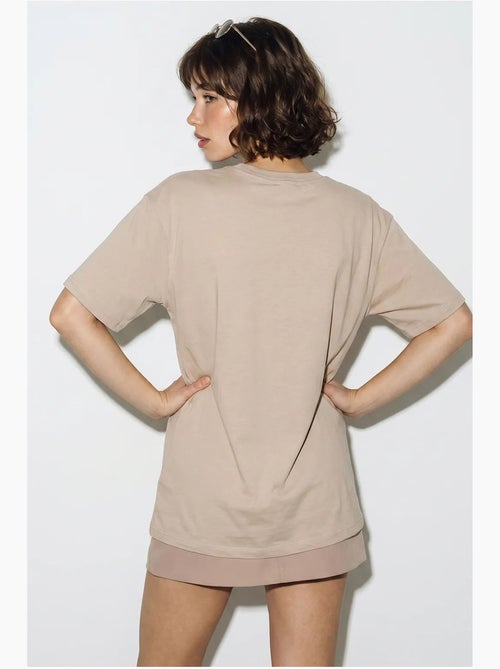 T-shirt oversize imprimé à col v lucci - Kiabi
