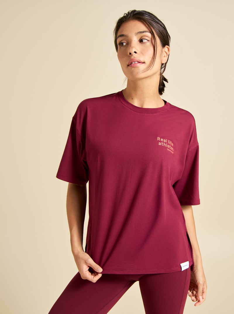T-shirt oversize multi-sport - (ekstract) Rouge - Kiabi