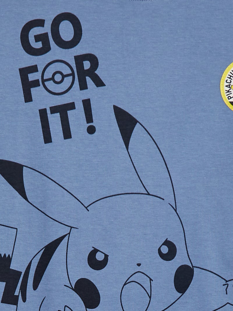 T-shirt 'Pikachu' 'Pokémon' BLAUW - Kiabi