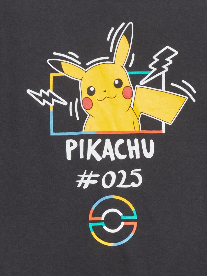 Tshirt 'Pikachu' 'Pokémon' donkergrijs Kiabi 9.00€