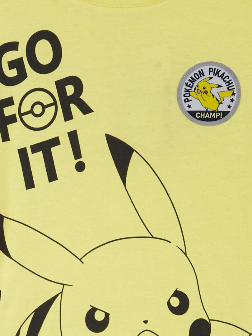 Tshirt 'Pikachu' 'Pokémon' jaune Kiabi 9.00€