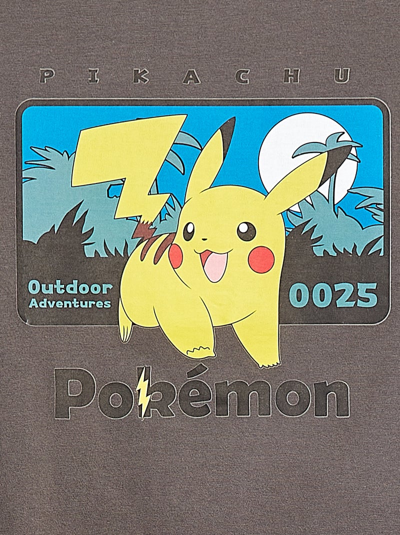 T-shirt 'Pikachu' 'Pokémon' manches courtes MARRON - Kiabi