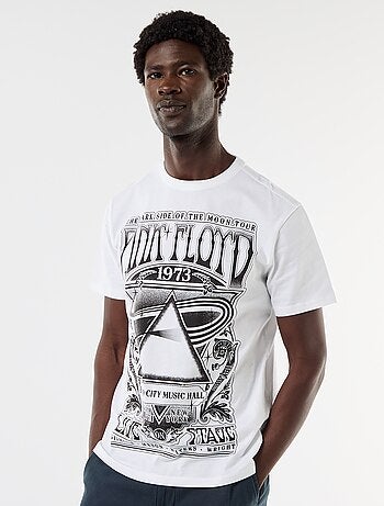 T-shirt 'Pink Floyd' met korte mouwen