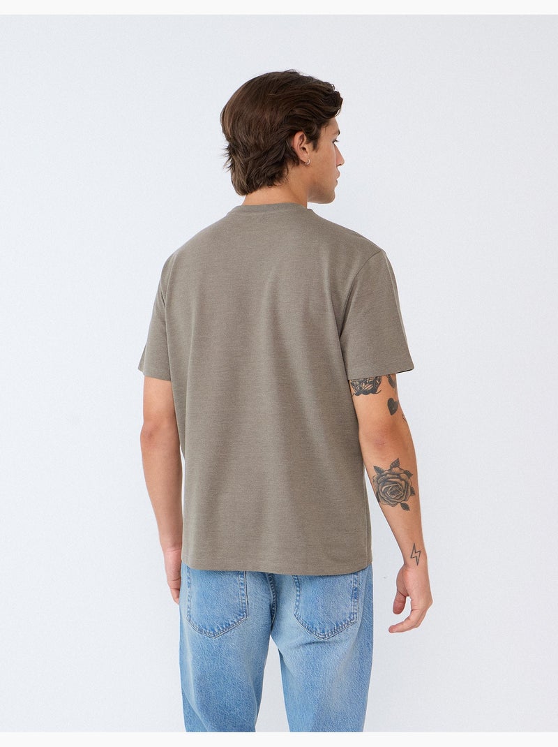 T-shirt piquet, mo fashion Bruin - Kiabi