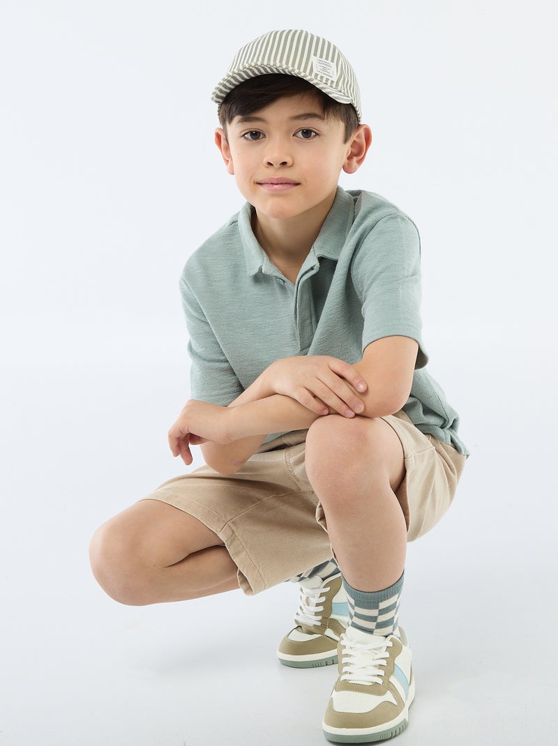 T-shirt polo Bleu vert - Kiabi