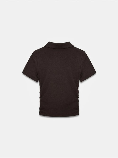 T-shirt polo court femme, coupe slim dilvin - Kiabi T-shirt polo court femme, coupe slim dilvin - Kiabi