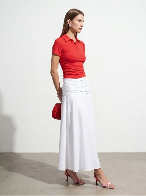 T-shirt polo court femme, coupe slim dilvin - Kiabi T-shirt polo court femme, coupe slim dilvin - Kiabi
