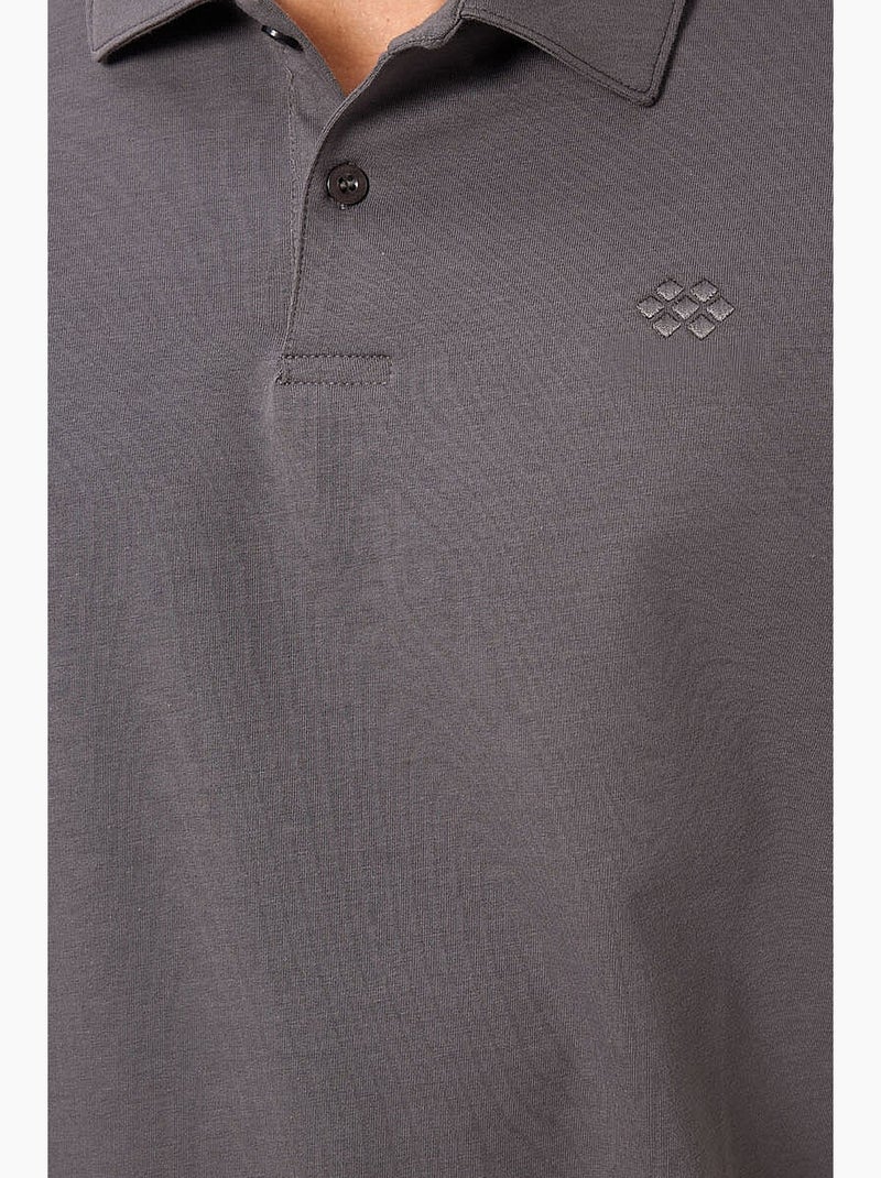 T-shirt polo homme en coton et élasthanne tommy Gris moyen - Kiabi