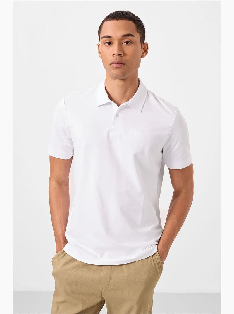 T-shirt polo homme en mélange de coton tommy Bleu clair - Kiabi