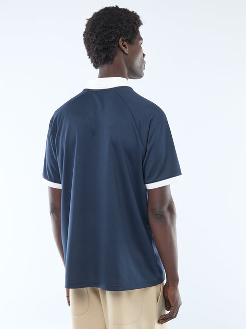 T-shirt polo met print en boodschap - Kiabi