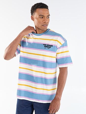 T-shirt pour homme à col rond en jersey fantaisie