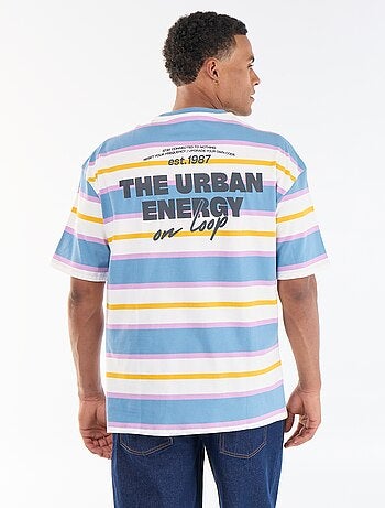 T-shirt pour homme à col rond en jersey fantaisie