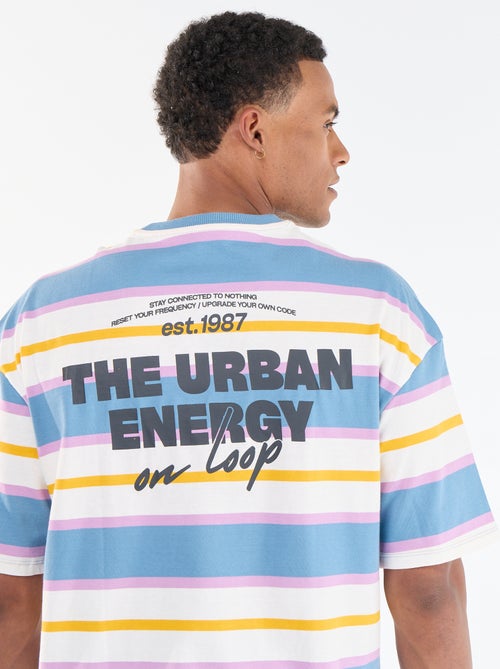 T-shirt pour homme à col rond en jersey fantaisie - Kiabi