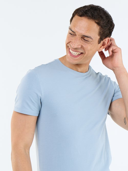 T-shirt pour homme en coton à col rond - Kiabi